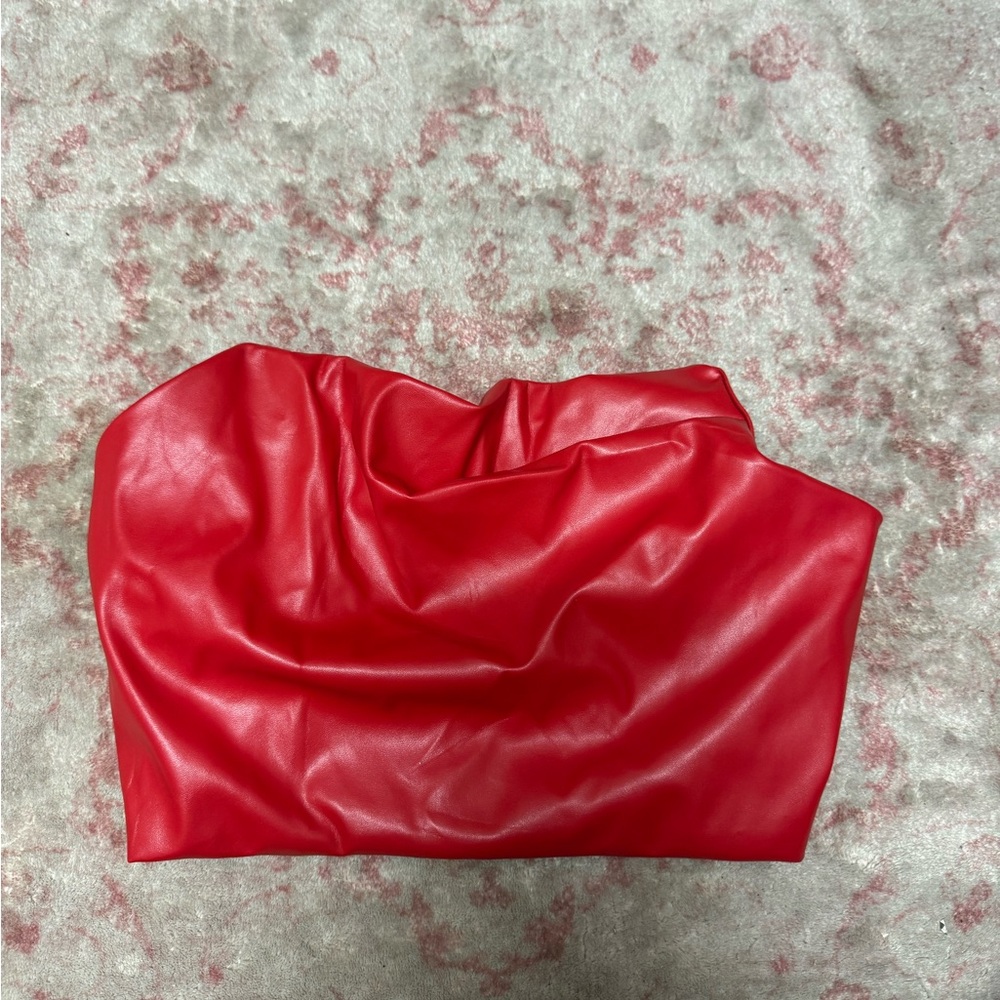 Elegant Red Leather Clutch